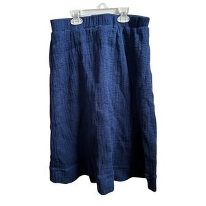 Rebecca Midi Blue Textured Knee Length A-Line Skirt Teen Girls Size 20